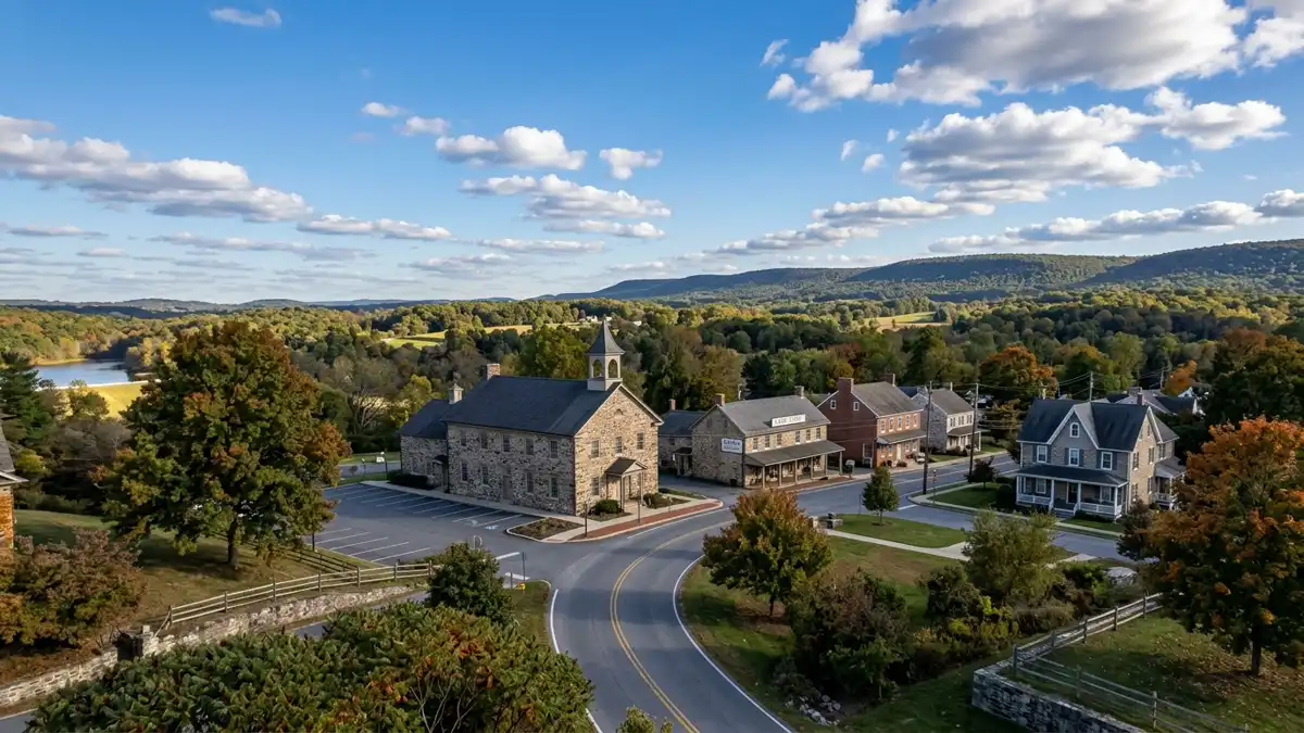 Public restroom locations mapped in Upper Uwchlan Township, Pennsylvania — 12 facilities across zip codes 19335, 19343, 19354
