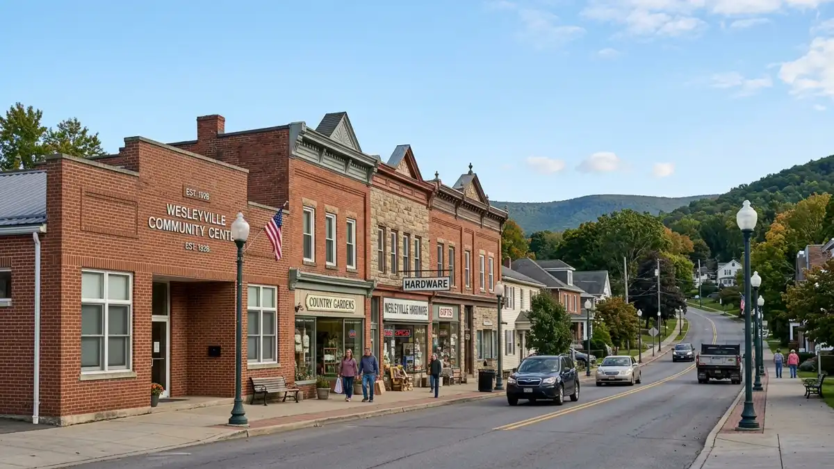 Public restroom locations mapped in Wesleyville, Pennsylvania — 5 facilities across zip codes 16510
