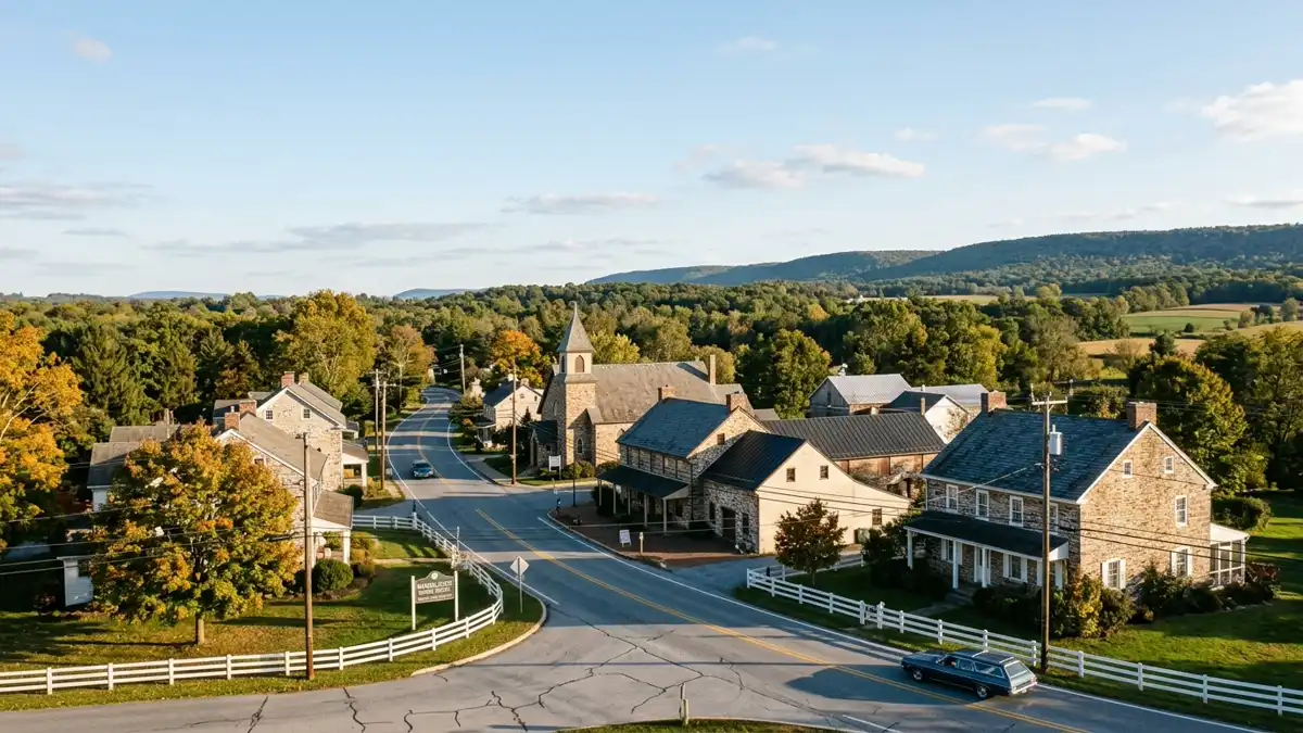 Public restroom locations mapped in West Bradford Township, Pennsylvania — 13 facilities across zip codes 19308, 19335, 19375