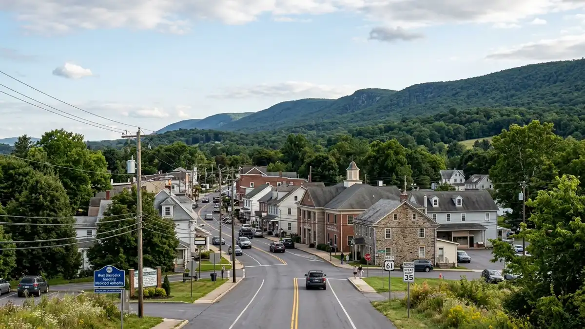 Public restroom locations mapped in West Brunswick Township, Pennsylvania — 1 facilities across zip codes 19549