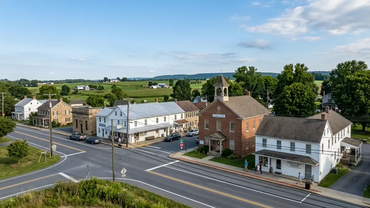 Public restroom locations mapped in West Earl Township, Pennsylvania — 5 facilities across zip codes 17508, 17580