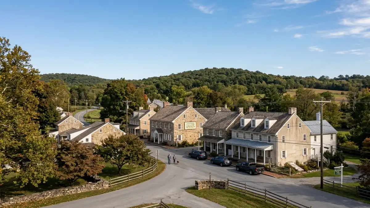 Public restroom locations mapped in West Pikeland Township, Pennsylvania — 1 facilities across zip codes 19425