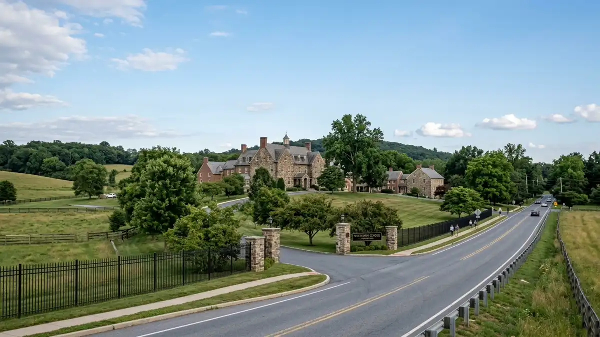 Public restroom locations mapped in Westtown Township, Pennsylvania — 7 facilities across zip codes 19382