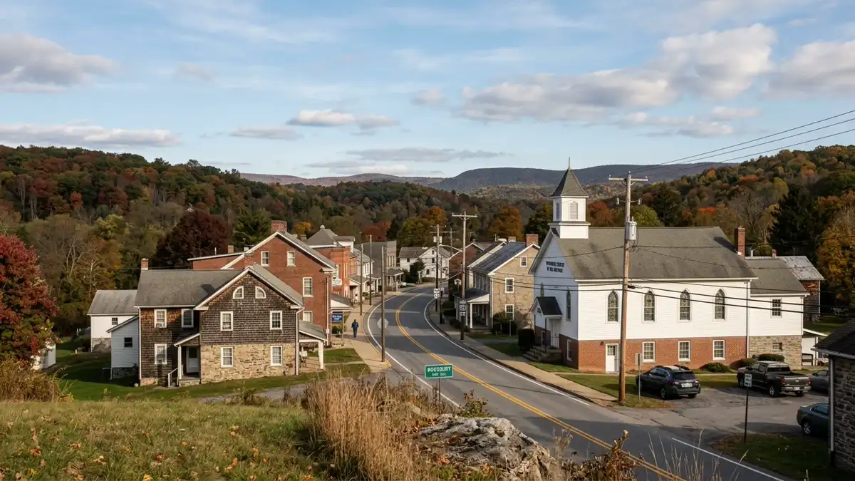Public restroom locations mapped in Woodbury Township, Pennsylvania — 4 facilities across zip codes 16693