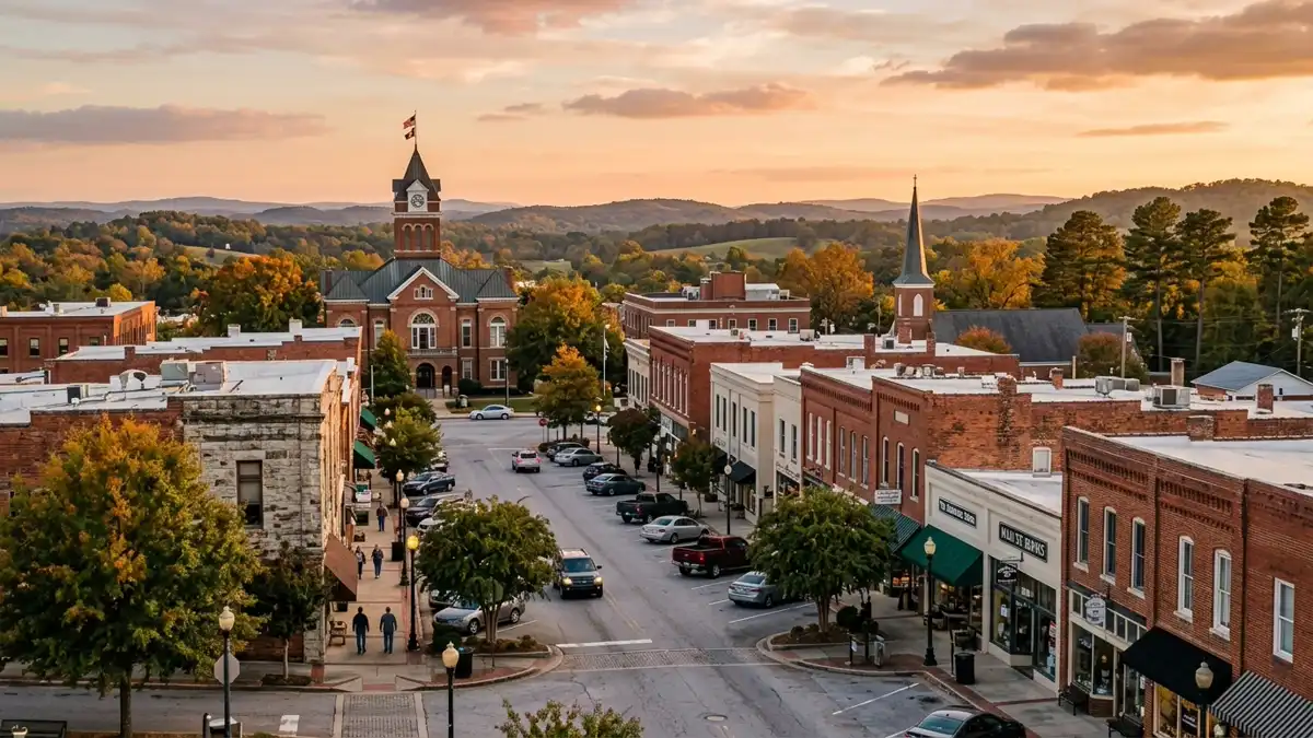 Public restroom locations mapped in Anderson County, South Carolina — 6 facilities across zip codes 29626