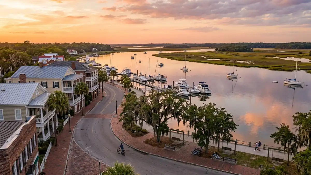 Public restroom locations mapped in Beaufort County, South Carolina — 35 facilities across zip codes 29920, 29925