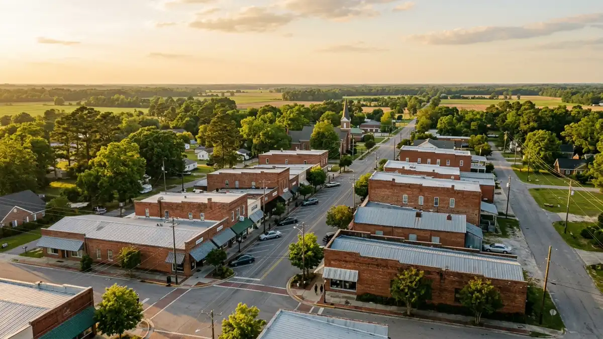 Public restroom locations mapped in Bishopville, South Carolina — 8 facilities across zip codes 29010