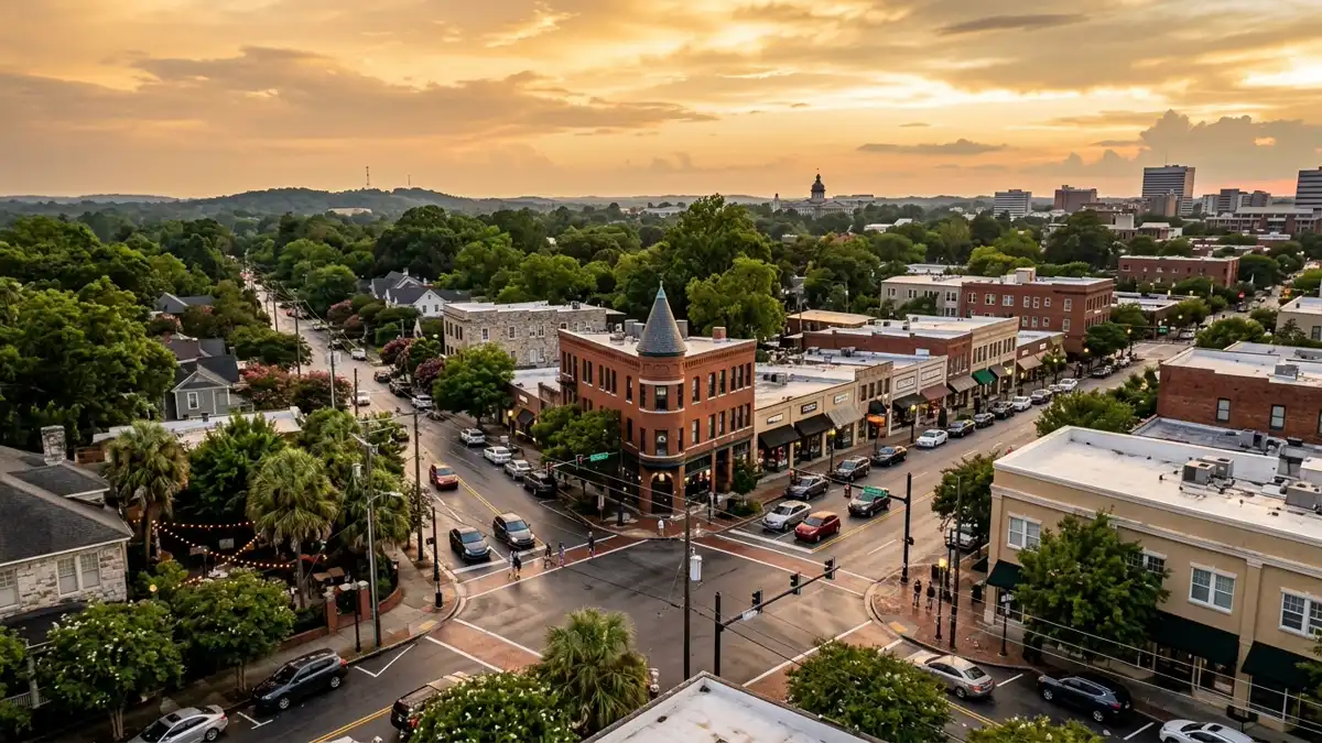 Public restroom locations mapped in Five Points, South Carolina — 1 facility across the city