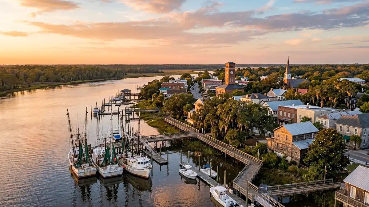 Public restroom locations mapped in Georgetown County, South Carolina — 7 facilities across the city