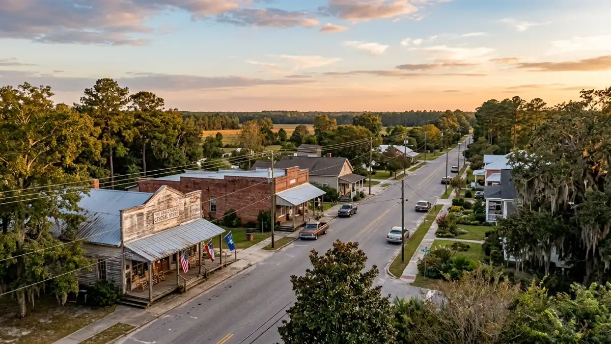 Public restroom locations mapped in Harleyville, South Carolina — 1 facility across zip codes 29448