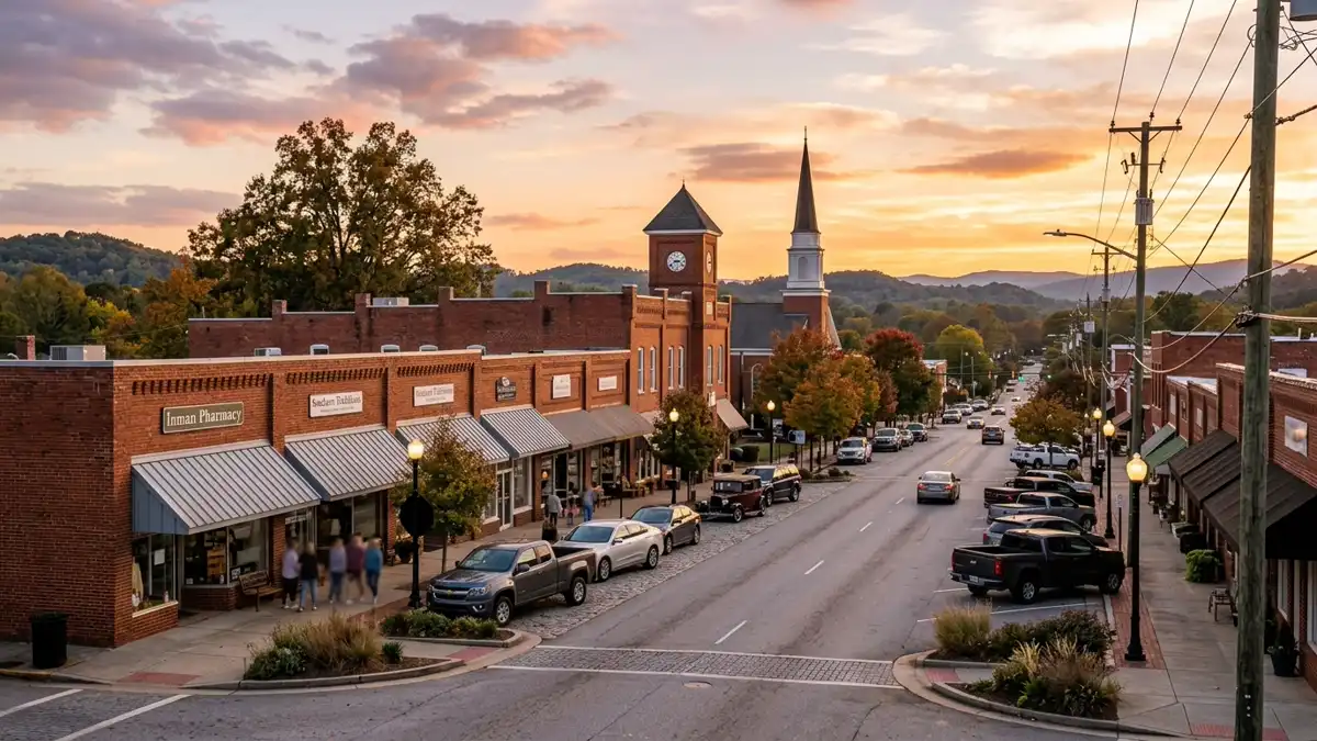 Public restroom locations mapped in Inman, South Carolina — 8 facilities across zip codes 29349