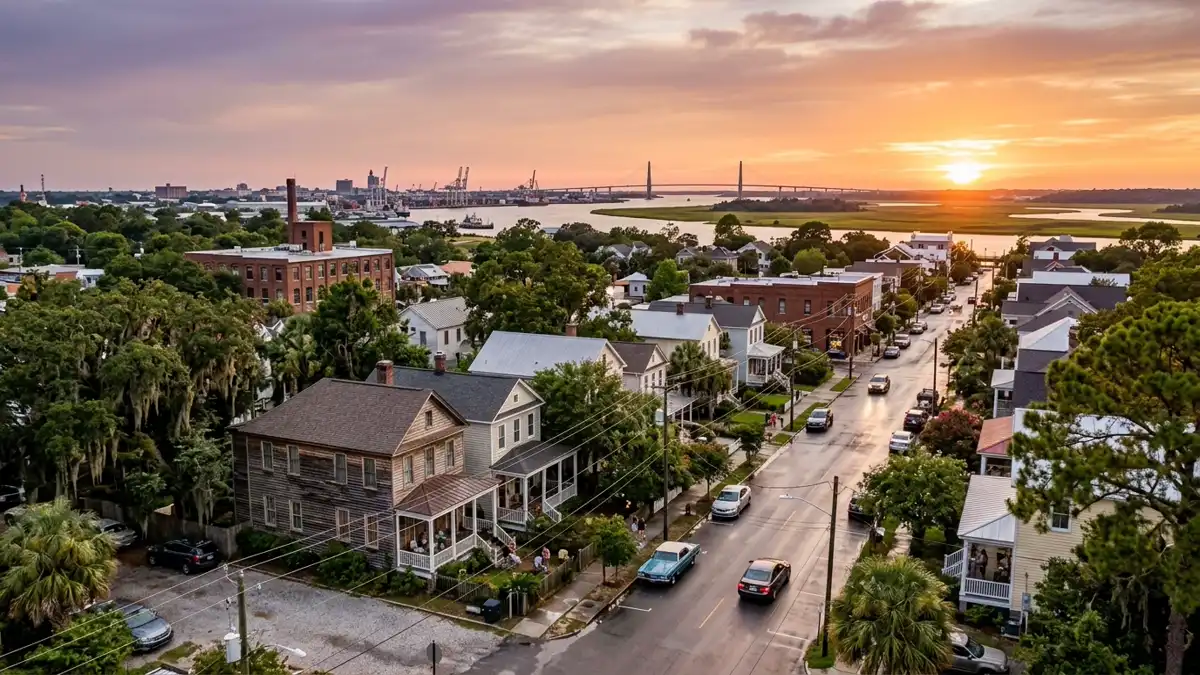 Public restroom locations mapped in North Charleston, South Carolina — 35 facilities across zip codes 29403, 29405, 29406