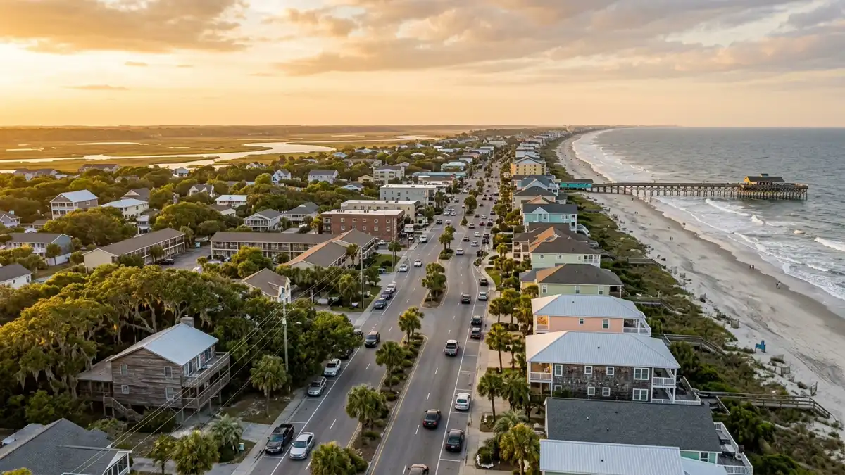 Public restroom locations mapped in North Myrtle Beach, South Carolina — 12 facilities across zip codes 29582, 29598