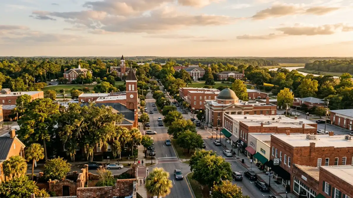 Public restroom locations mapped in Orangeburg, South Carolina — 2 facilities across zip codes 29115