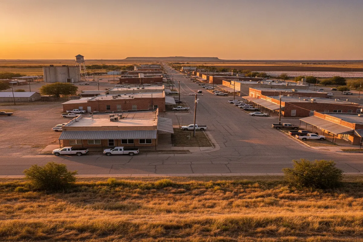 Public restroom locations mapped in Abernathy, Texas — 48 facilities across the city