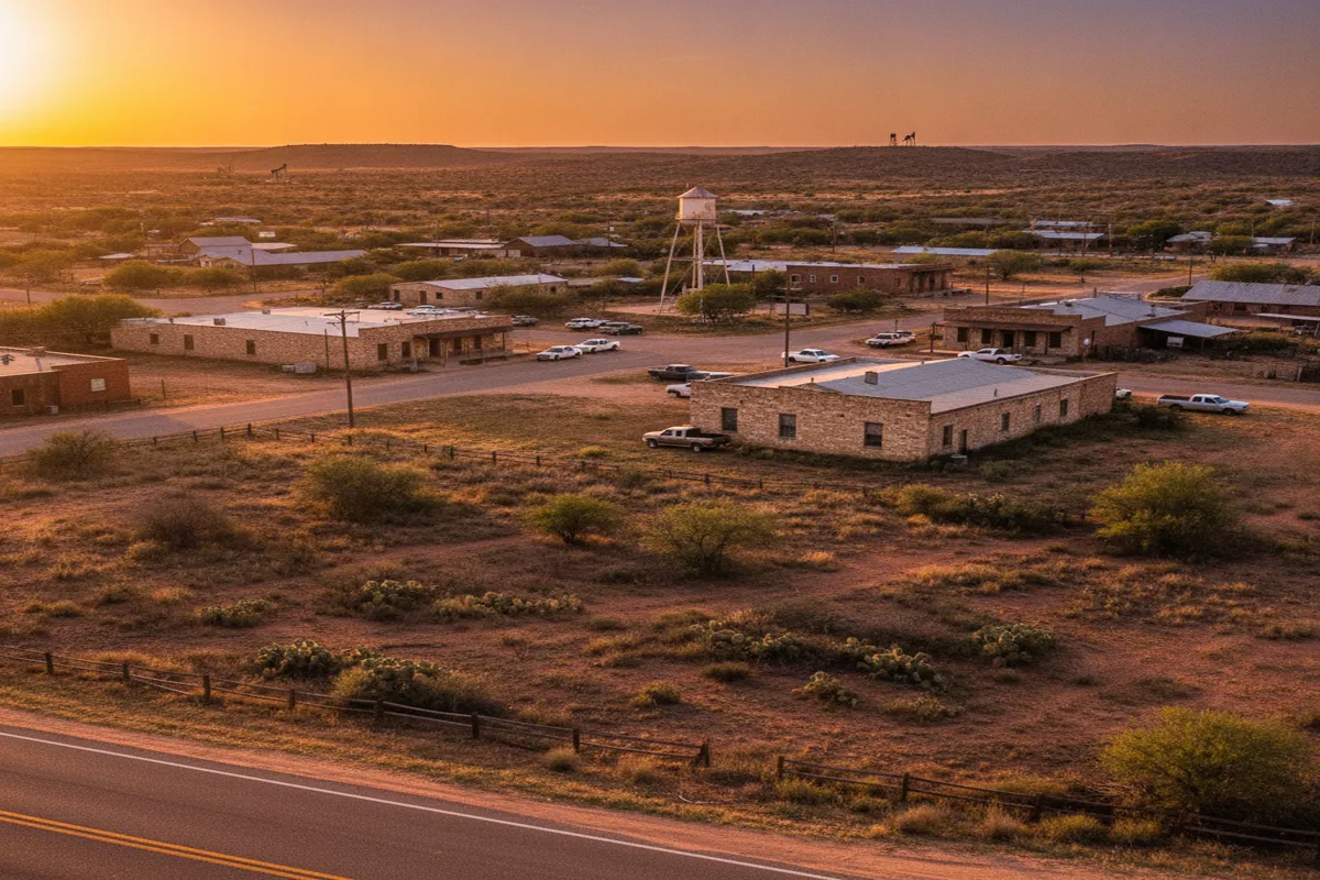 Public restroom locations mapped in Andrews County, Texas — 8 facilities across the city