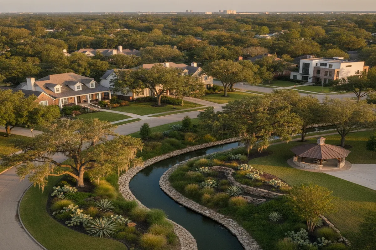 Public restroom locations mapped in Bellaire, Texas — 15 facilities across zip codes 77401