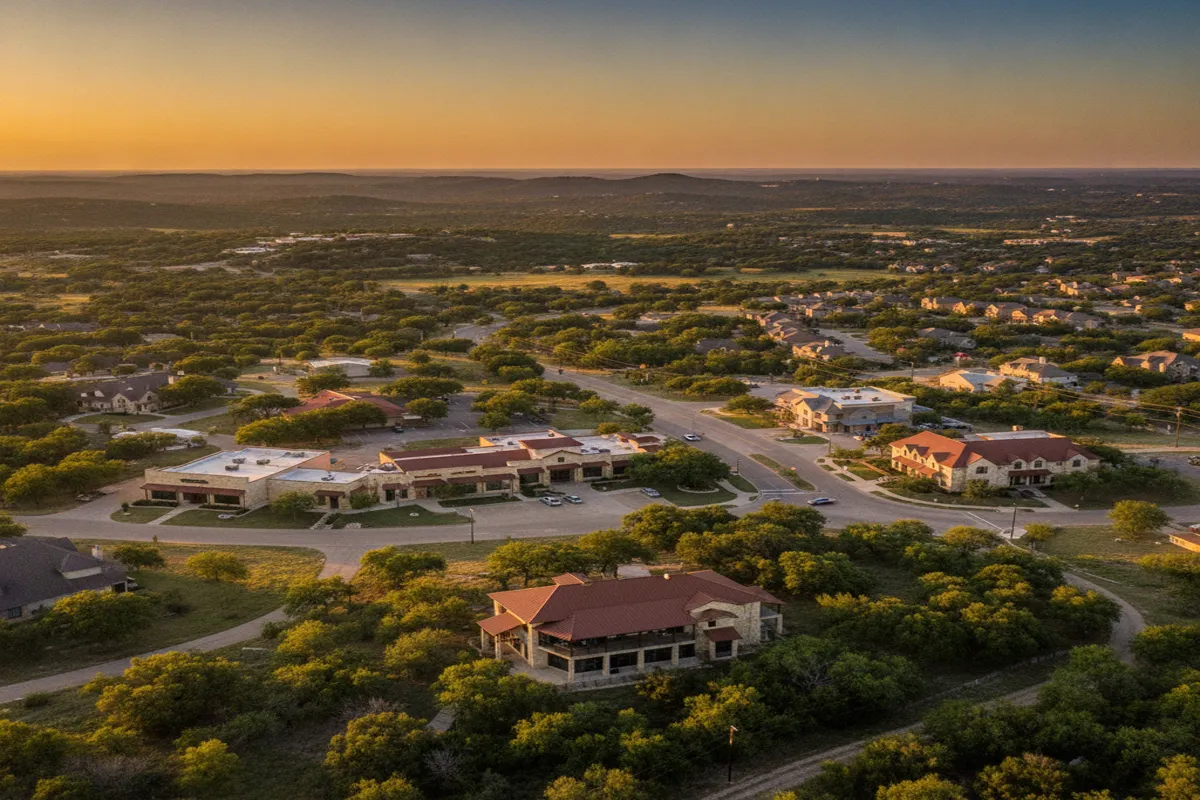 Public restroom locations mapped in Bulverde, Texas — 1 facility across zip codes 78163