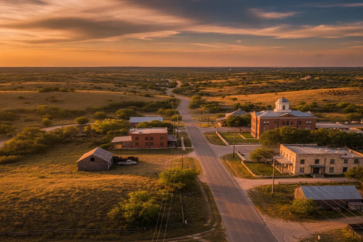 Public restroom locations mapped in Burleson County, Texas — 6 facilities across zip codes 77863, 77879