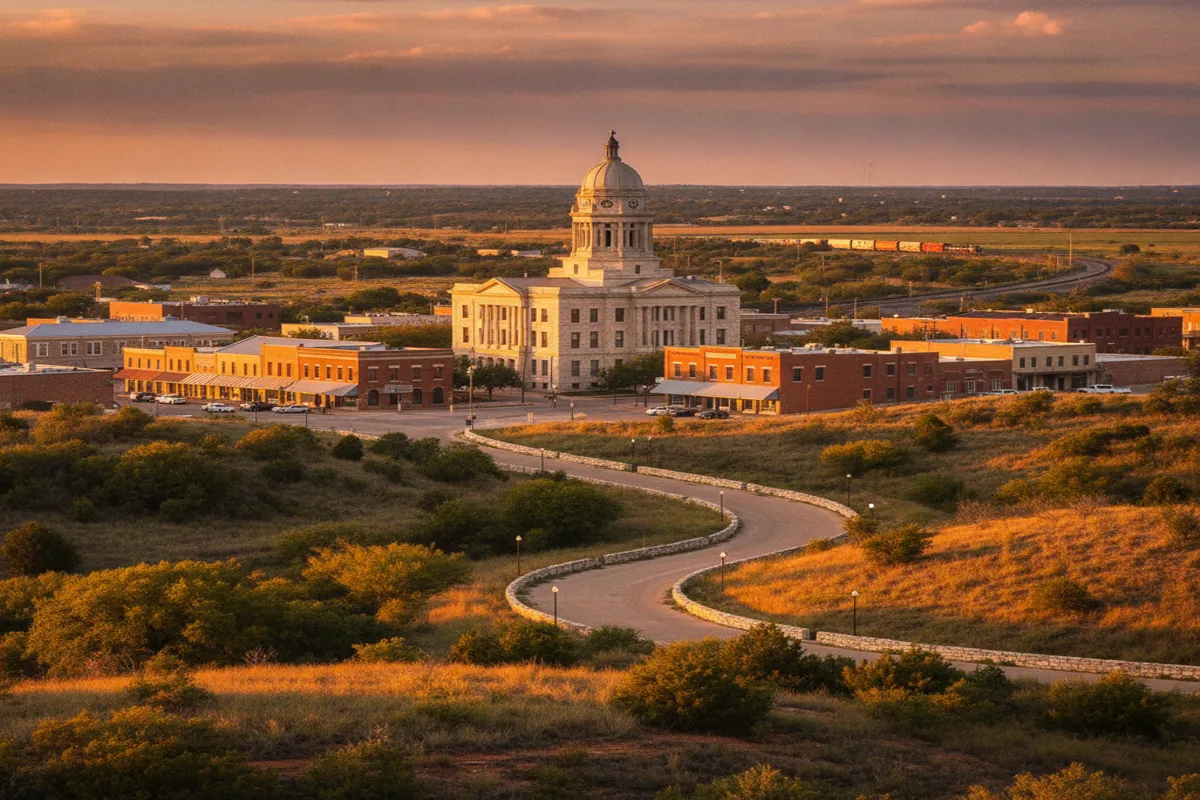 Public restroom locations mapped in Cleburne, Texas — 25 facilities across zip codes 76031, 76033