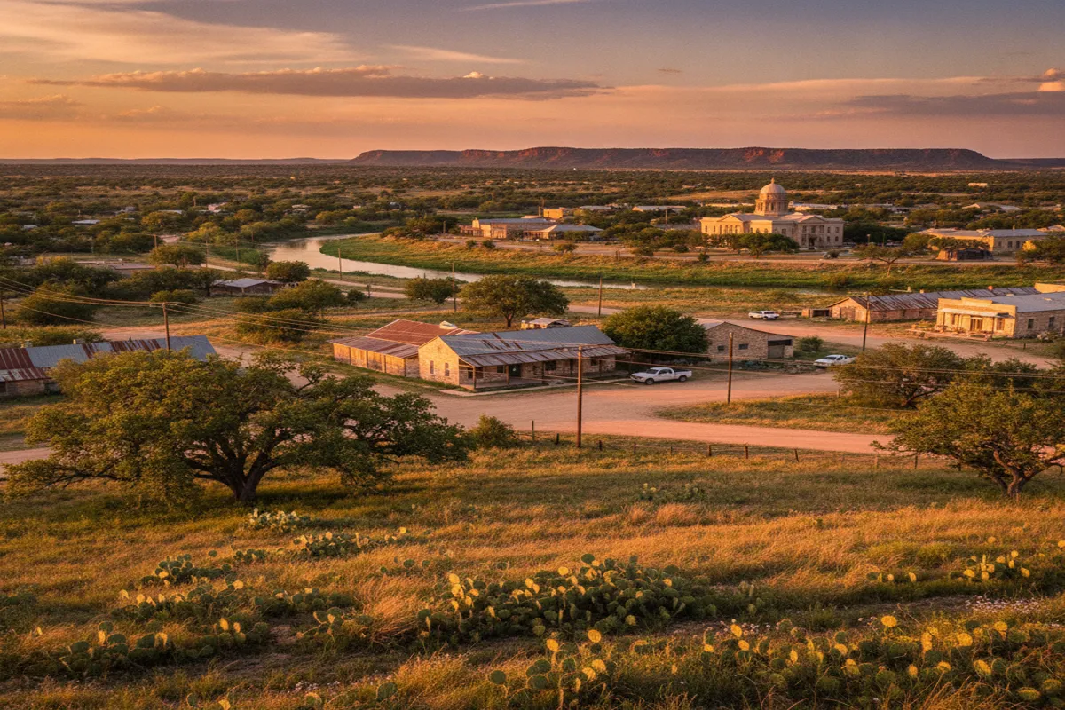 Public restroom locations mapped in Concho County, Texas — 24 facilities across zip codes 76837, 76862