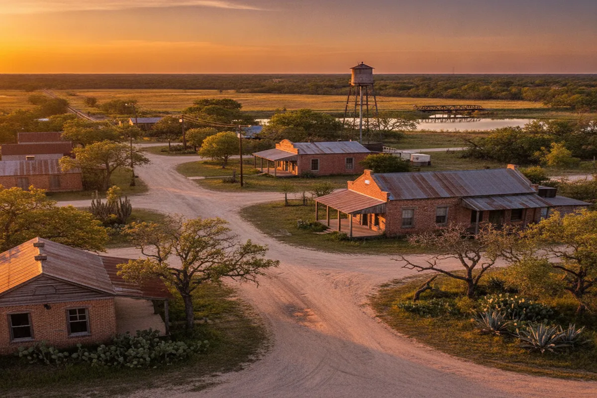 Public restroom locations mapped in Eagle Lake, Texas — 4 facilities across zip codes 77434