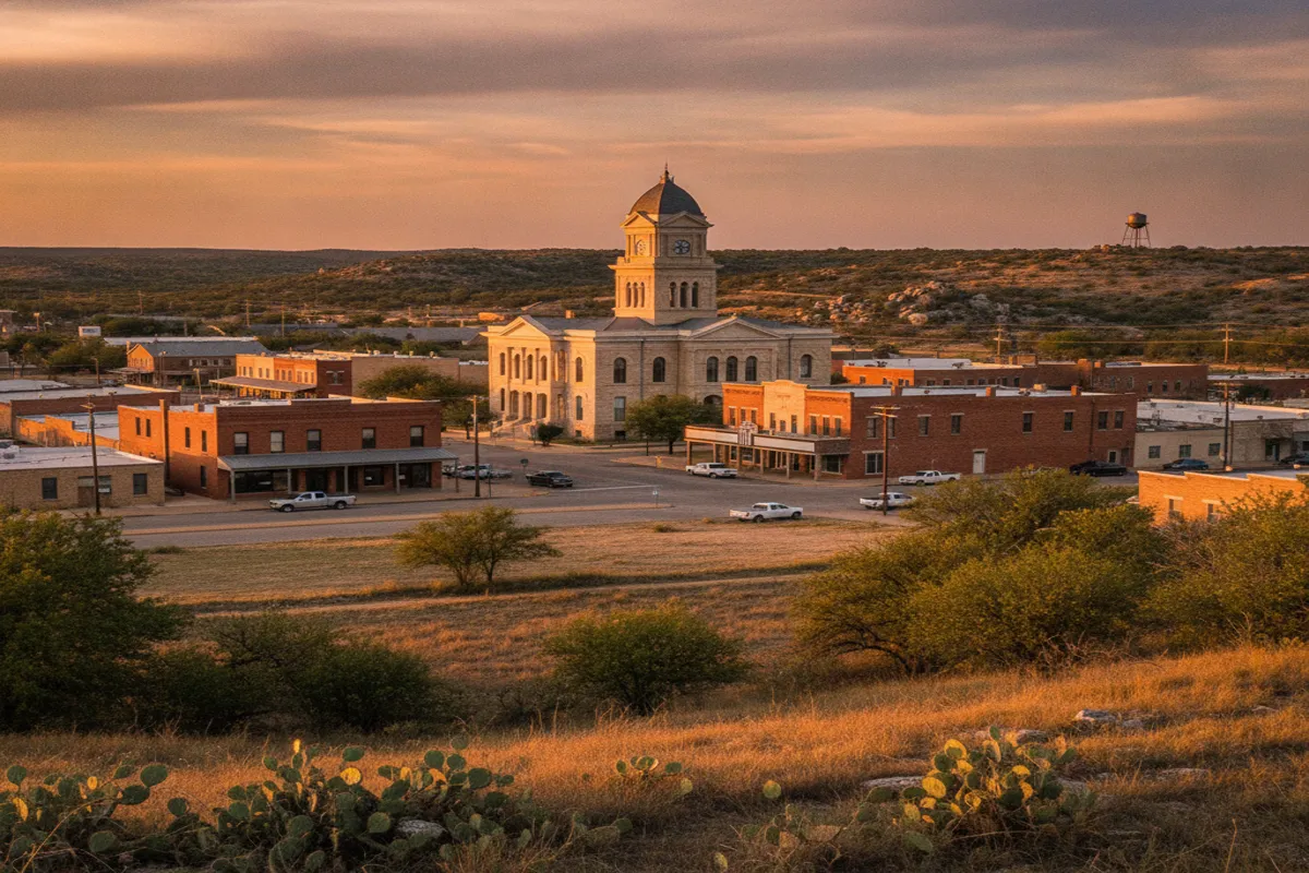 Public restroom locations mapped in Eastland, Texas — 4 facilities across zip codes 76448