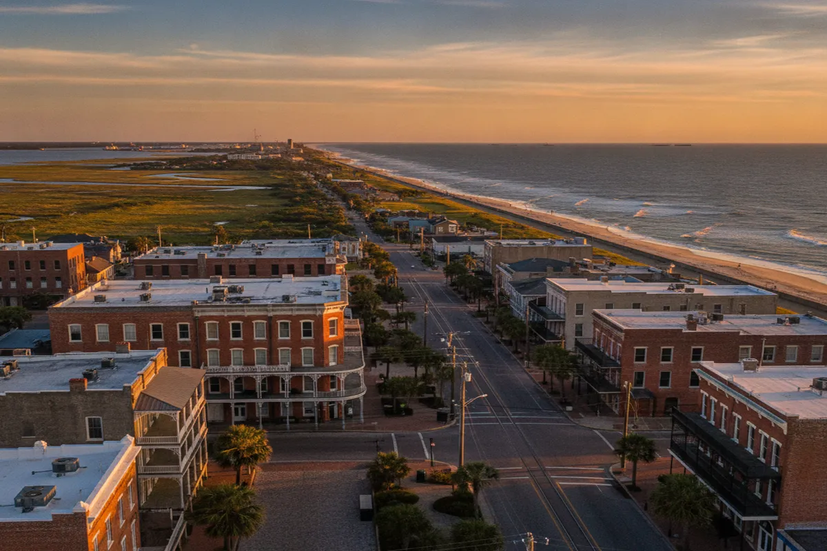 Public restroom locations mapped in Galveston, Texas — 17 facilities across zip codes 77551, 77552