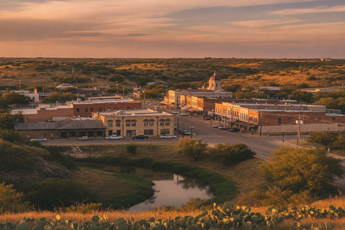 Public restroom locations mapped in Gatesville, Texas — 8 facilities across zip codes 76528