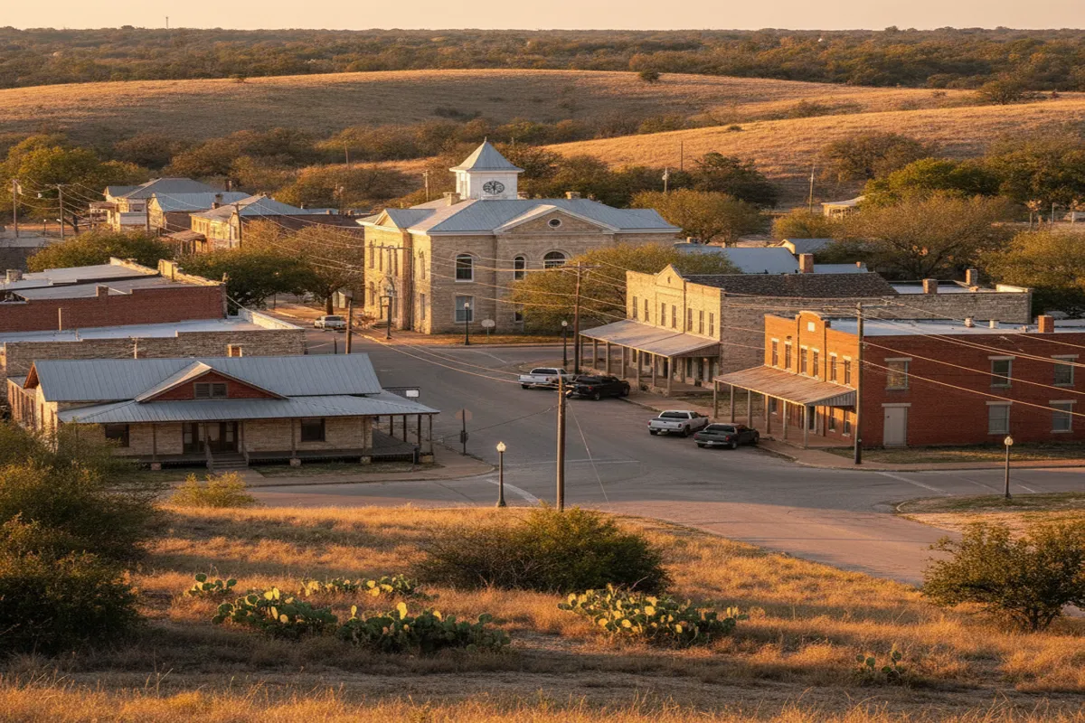 Public restroom locations mapped in Giddings, Texas — 8 facilities across zip codes 78942