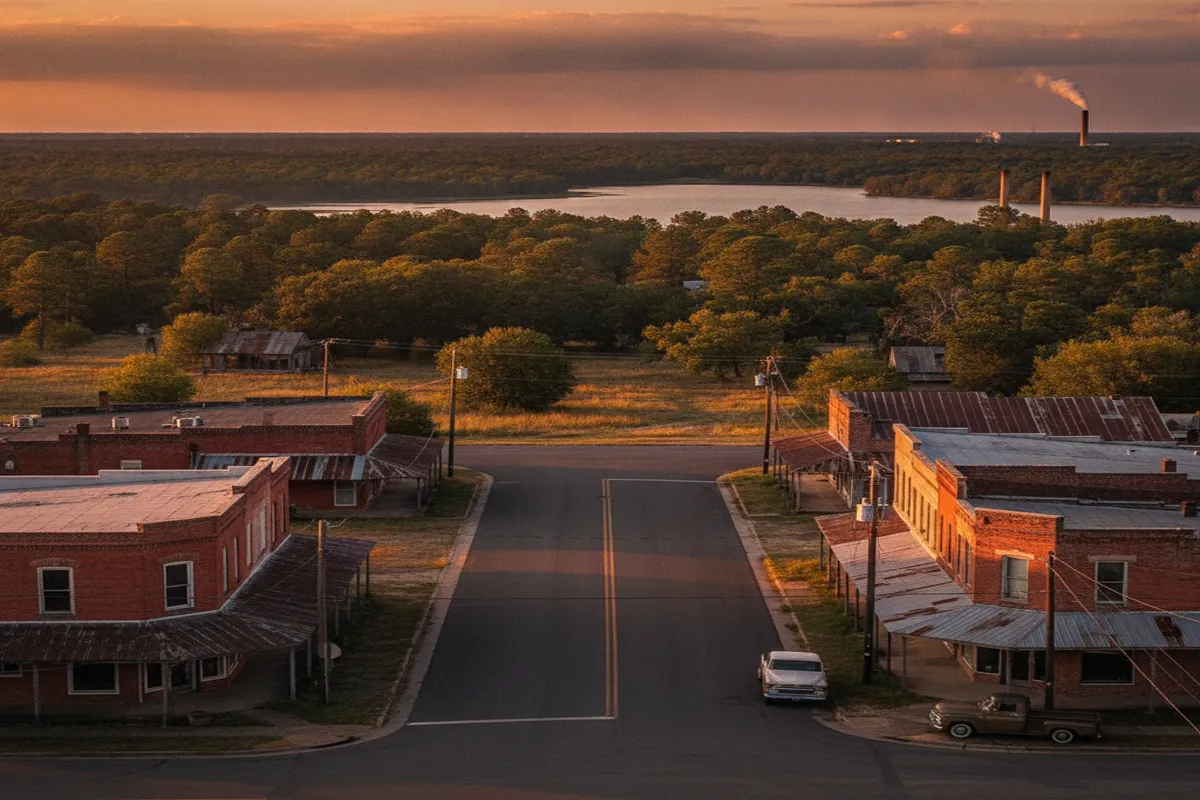 Public restroom locations mapped in Gladewater, Texas — 16 facilities across zip codes 75647
