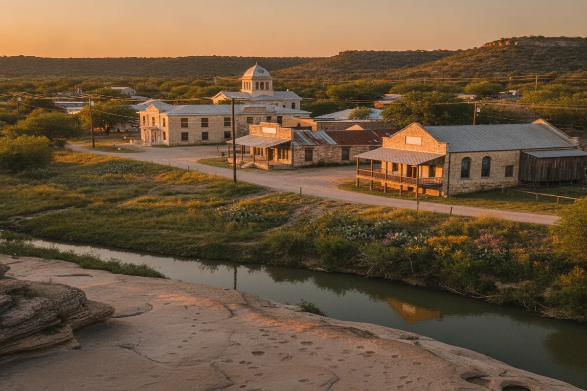 Public restroom locations mapped in Glen Rose, Texas — 20 facilities across zip codes 76043