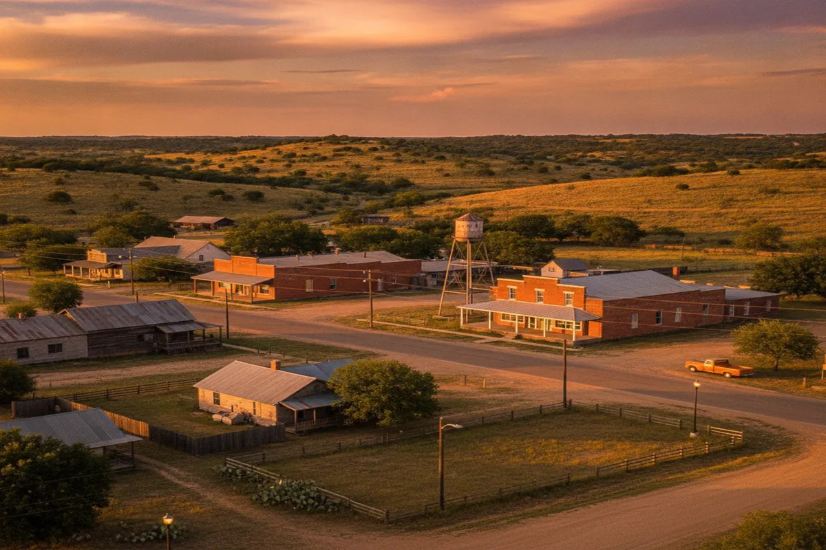 Public restroom locations mapped in Glidden, Texas — 18 facilities across zip codes 78943