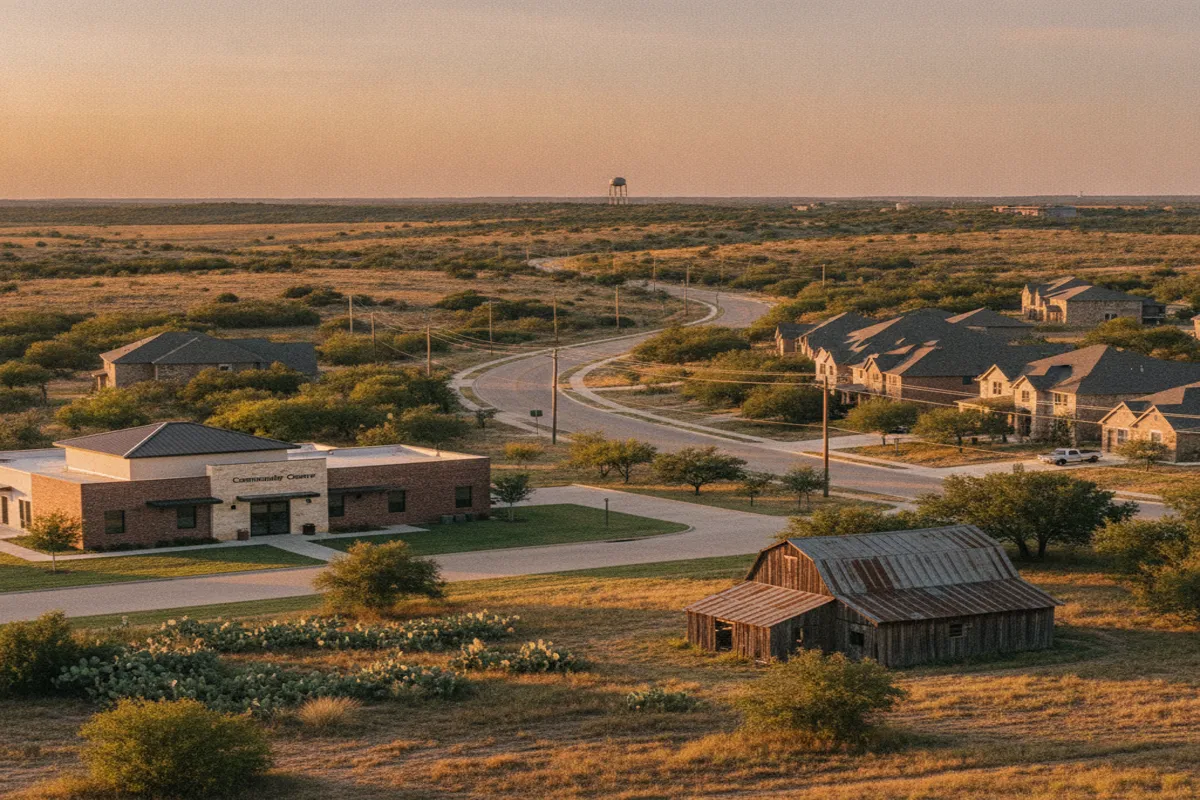 Public restroom locations mapped in Haslet, Texas — 4 facilities across zip codes 76052