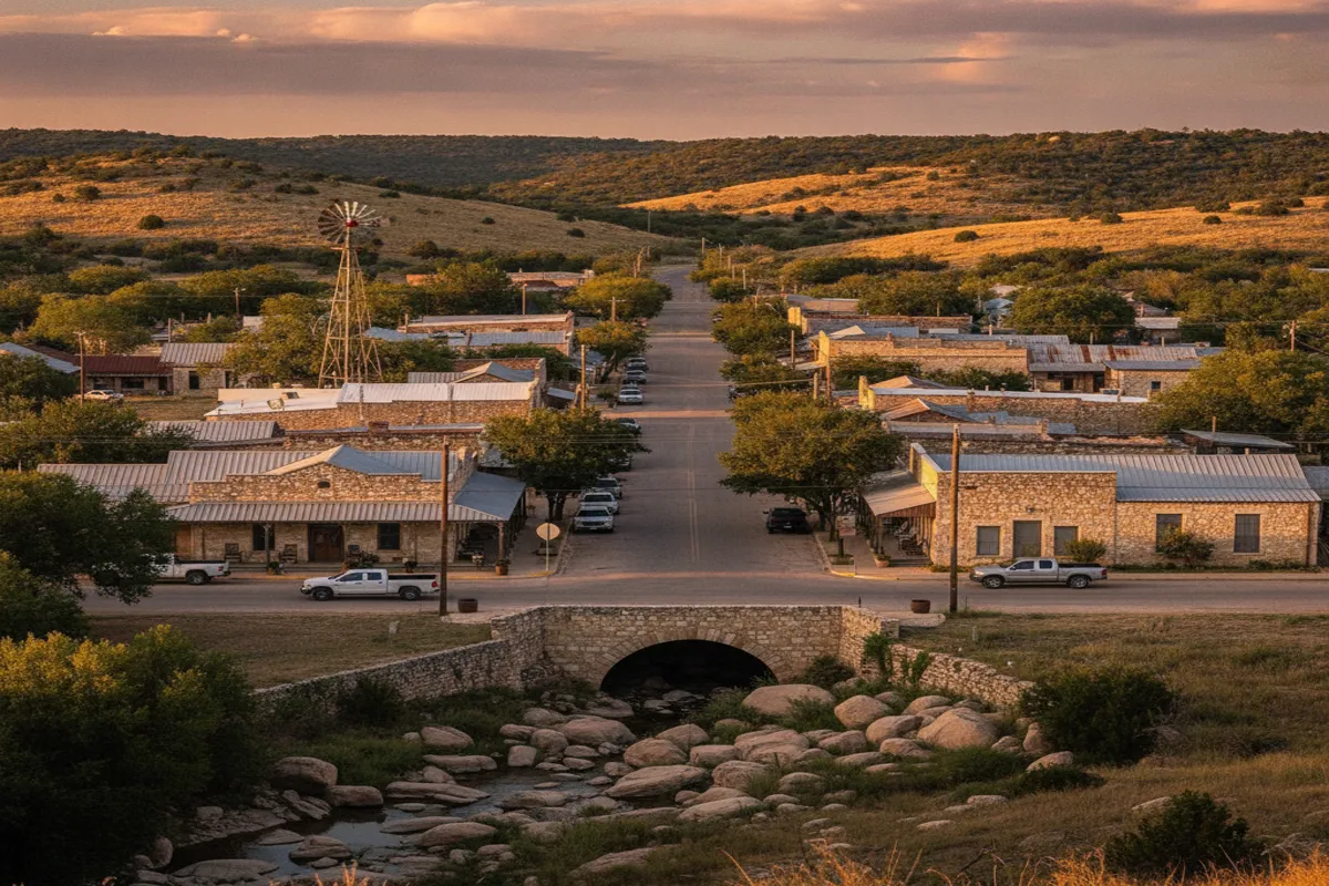 Public restroom locations mapped in Kimble County, Texas — 4 facilities across zip codes 76849