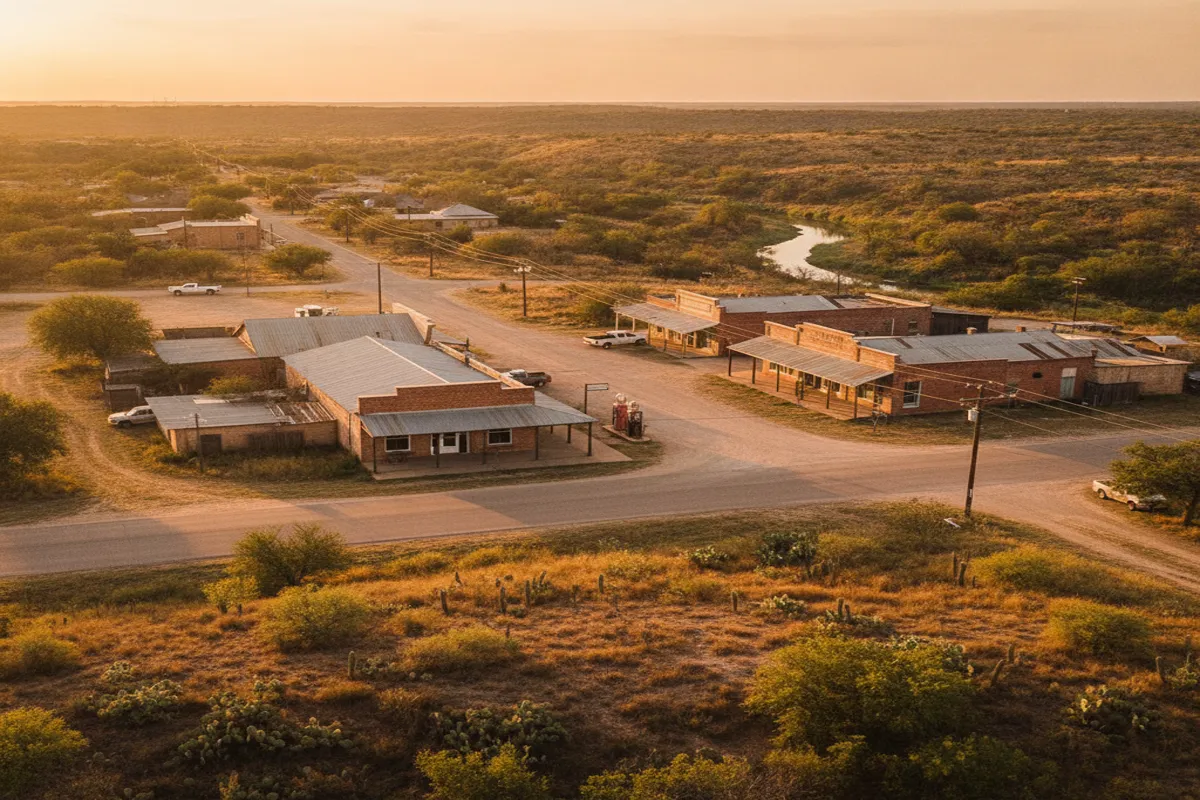 Public restroom locations mapped in Kingsbury, Texas — 17 facilities across zip codes 78638