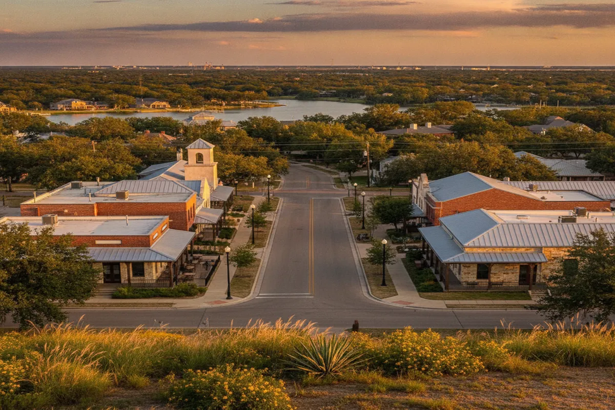 Public restroom locations mapped in League City, Texas — 14 facilities across zip codes 77573