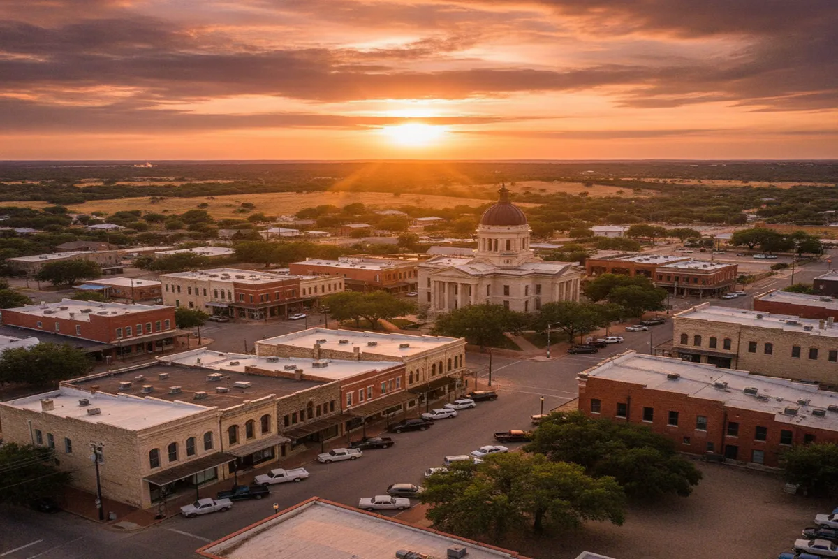 Public restroom locations mapped in Lockhart, Texas — 52 facilities across zip codes 78644