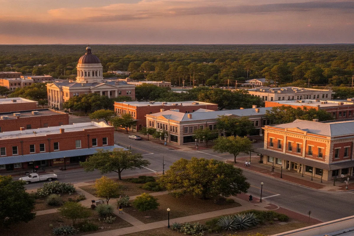 Public restroom locations mapped in Longview, Texas — 29 facilities across zip codes 75601, 75604, 75605