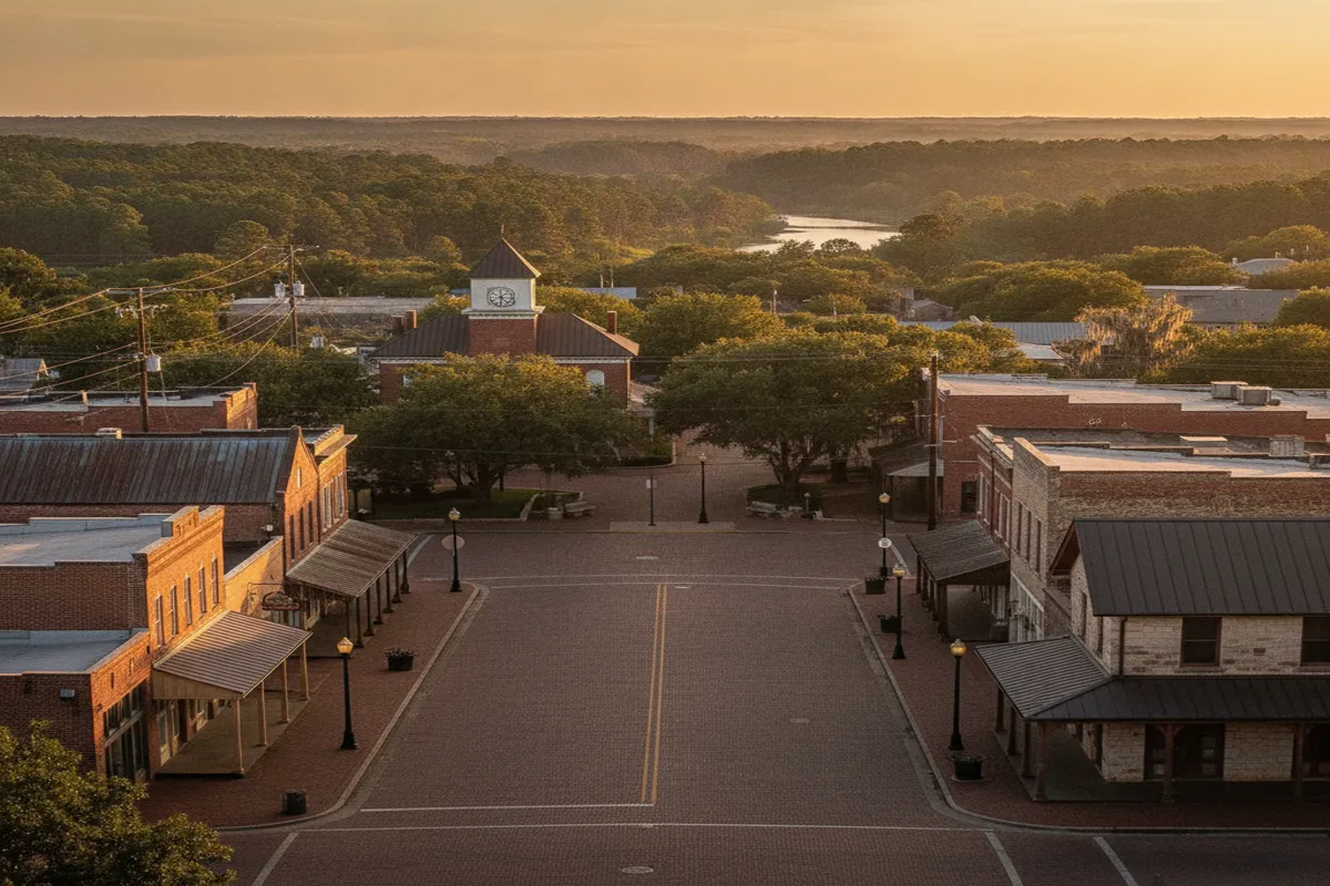Public restroom locations mapped in Lufkin, Texas — 4 facilities across zip codes 75904