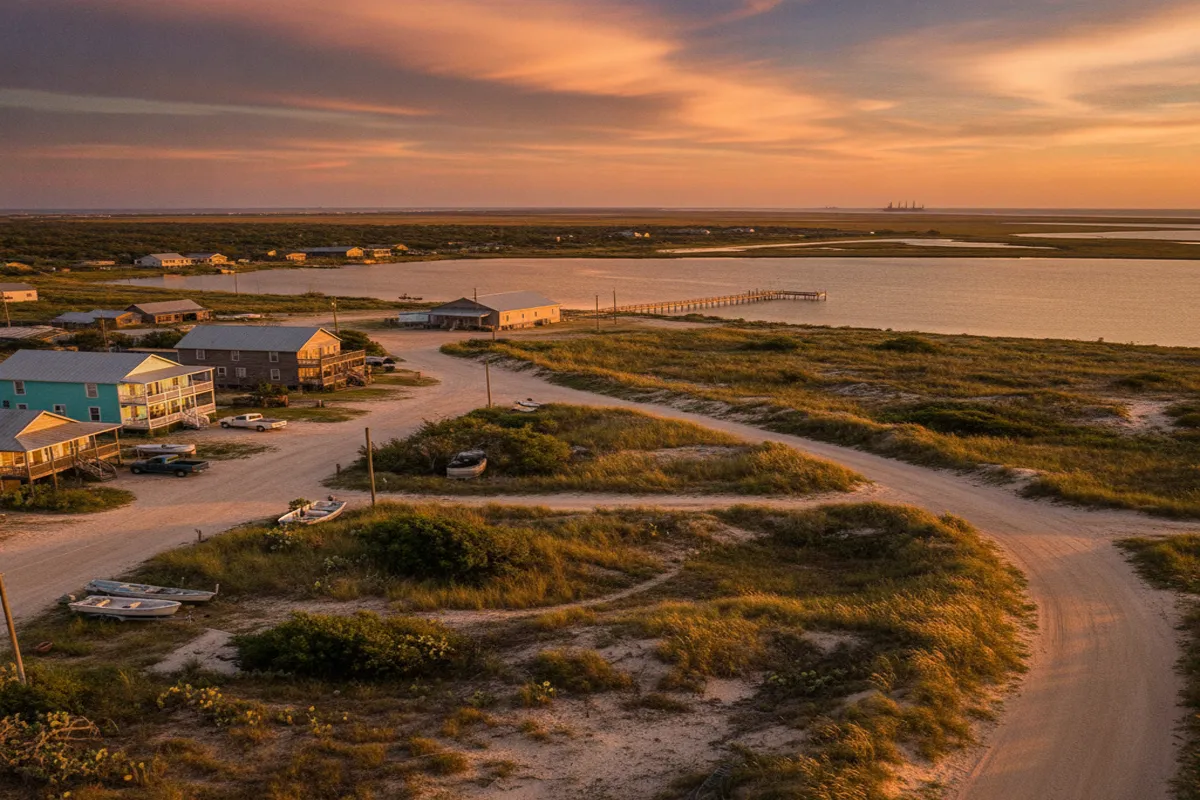 Public restroom locations mapped in Matagorda, Texas — 4 facilities across zip codes 77415