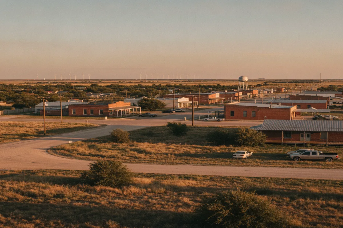 Public restroom locations mapped in Moore County, Texas — 10 facilities across the city