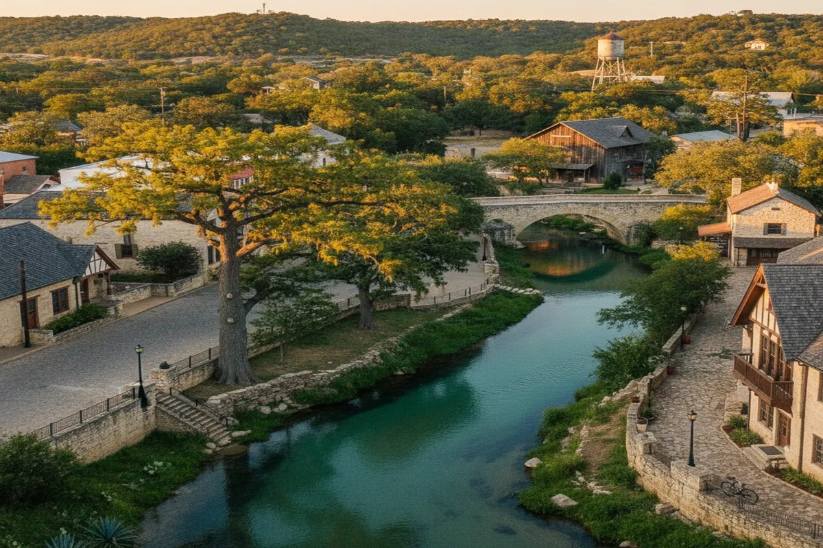 Public restroom locations mapped in New Braunfels, Texas — 38 facilities across zip codes 78130