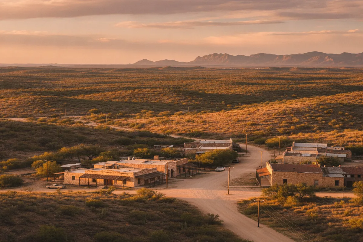 Public restroom locations mapped in Pecos County, Texas — 40 facilities across the city