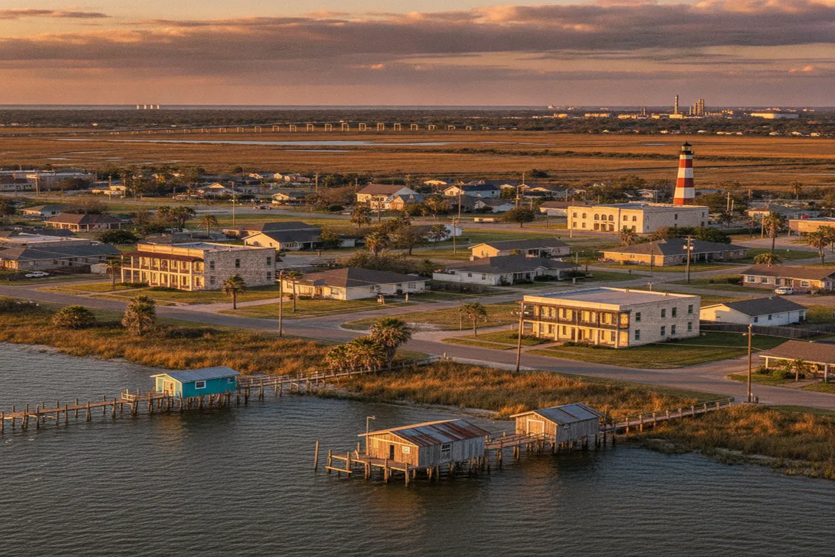 Public restroom locations mapped in Port Lavaca, Texas — 8 facilities across zip codes 77979