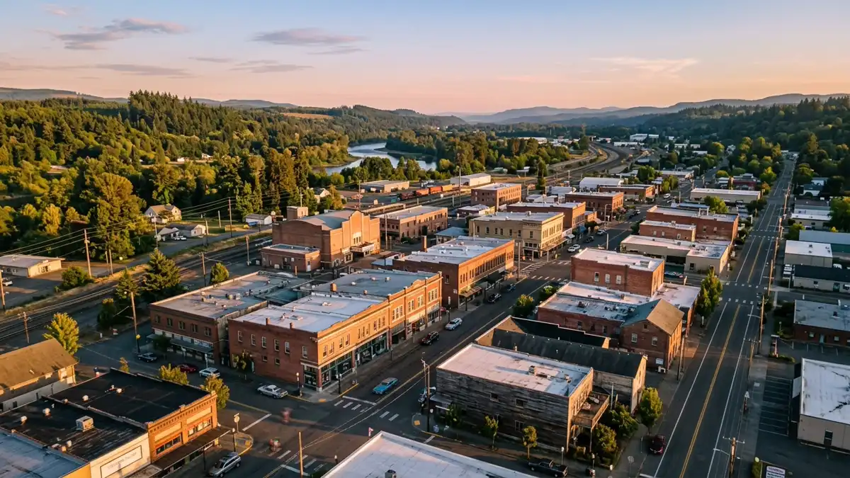 Public restroom locations mapped in Centralia, Washington — 43 facilities across zip codes 98531, 98544