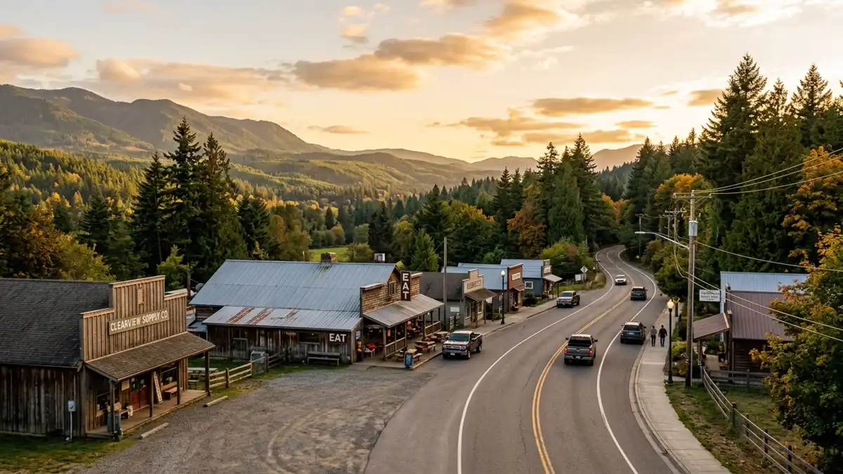 Public restroom locations mapped in Clearview, Washington — 10 facilities across zip codes 98296