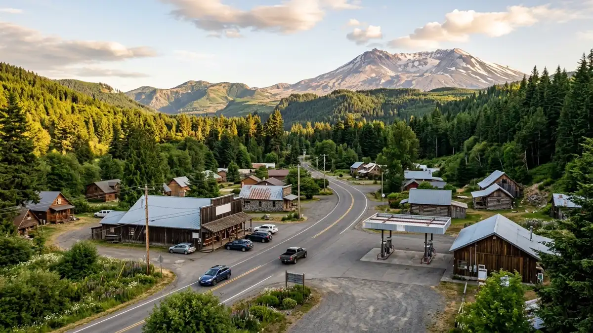 Public restroom locations mapped in Cougar, Washington — 14 facilities across zip codes 98616