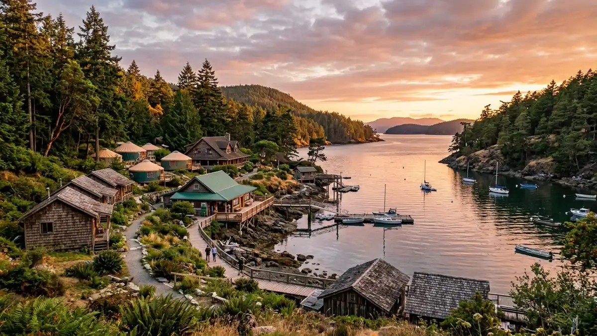 Public restroom locations mapped in Doe Bay, Washington — 5 facilities across the city