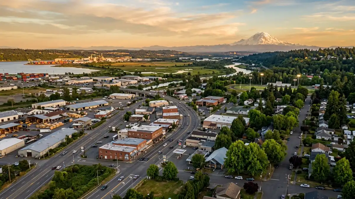 Public restroom locations mapped in Fife, Washington — 13 facilities across zip codes 98424